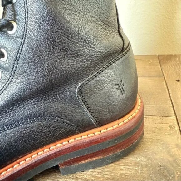 Frye Ella Moto Lace Up Combat Boots Women's Size 9 - Picture 7 of 11